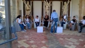 Laura Mollica con gli studenti